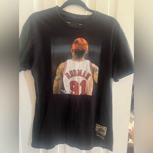 Mitchell & Ness Black Dennis Rodman Tshirt